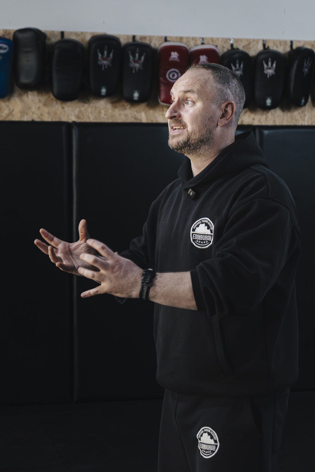 James McKeen, founder and lead tutor, teaching at Edinburgh Personal Training Academy